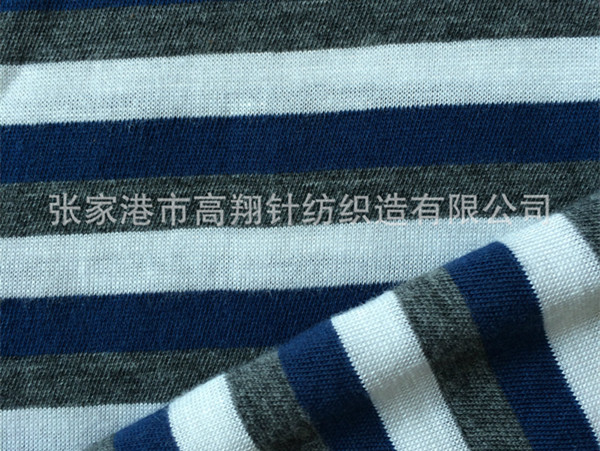 竹氨珠地条子布
