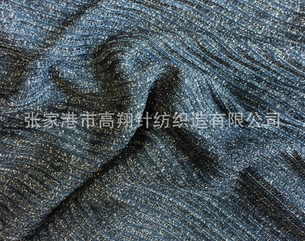 锦纶金丝抽条布